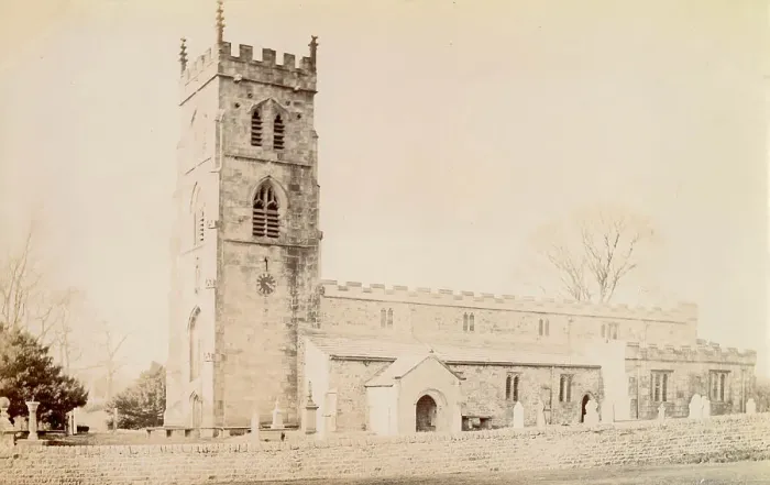 Framed Print : Church with tower, somewhere in Cheshire Date: circa 1889 Framed Print : Church with tower, somewhere in Cheshire Date: circa 1889