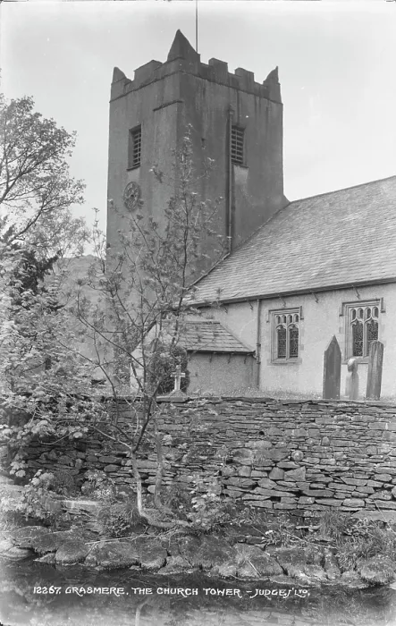 Framed Print : The Church Tower in Grasmere Framed Print : The Church Tower in Grasmere