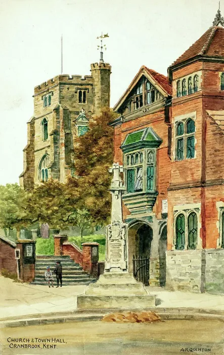 Framed Print : Church and Town Hall, Cranbrook, Kent Framed Print : Church and Town Hall, Cranbrook, Kent