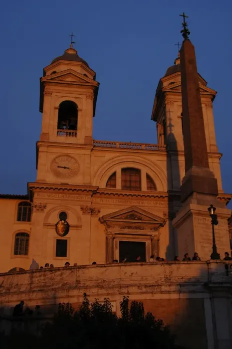 Framed Print : Church of the Trinita dei Monti and the Sallust Obelisk at s Framed Print : Church of the Trinita dei Monti and the Sallust Obelisk at s