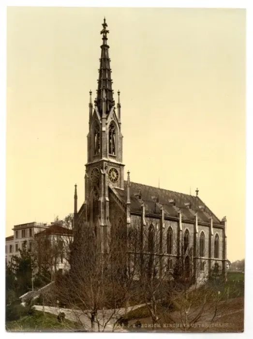 Framed Print : The Church of Unterstrasse, Zurich, Switzerland Framed Print : The Church of Unterstrasse, Zurich, Switzerland