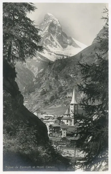 Framed Print : Church at Zermatt with Church and the Matterhorn Framed Print : Church at Zermatt with Church and the Matterhorn