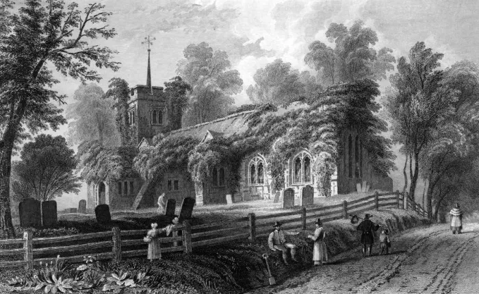 Framed Print : Churches / Chingford / 1830 Framed Print : Churches / Chingford / 1830
