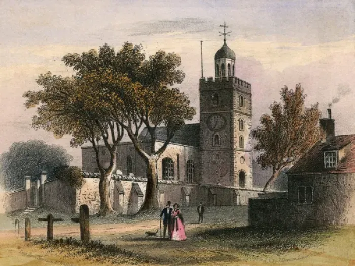 Framed Print : Churches / Deal / Circa 1830 Framed Print : Churches / Deal / Circa 1830