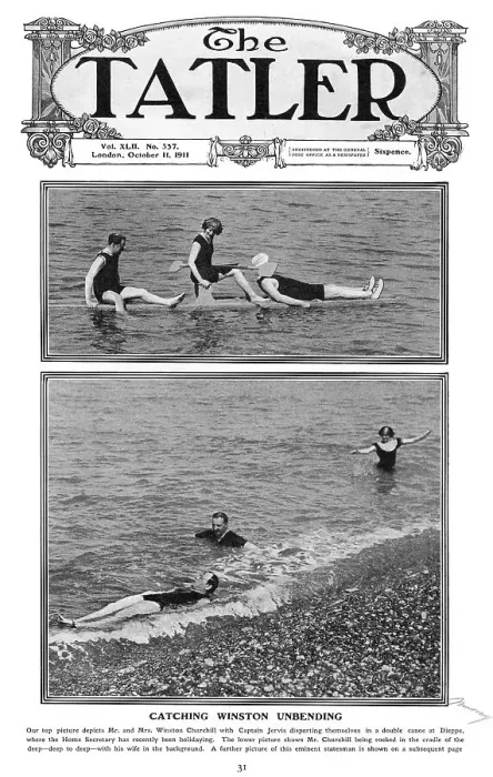 Framed Print : Churchill on holiday at Dieppe, 1911 Framed Print : Churchill on holiday at Dieppe, 1911