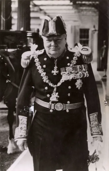 Framed Print : Churchill in uniform of the Lord Warden of the Cinque Ports Framed Print : Churchill in uniform of the Lord Warden of the Cinque Ports