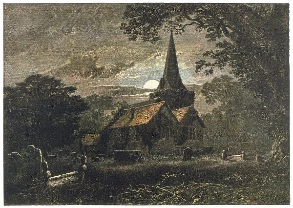 Churchyard by Moonlight