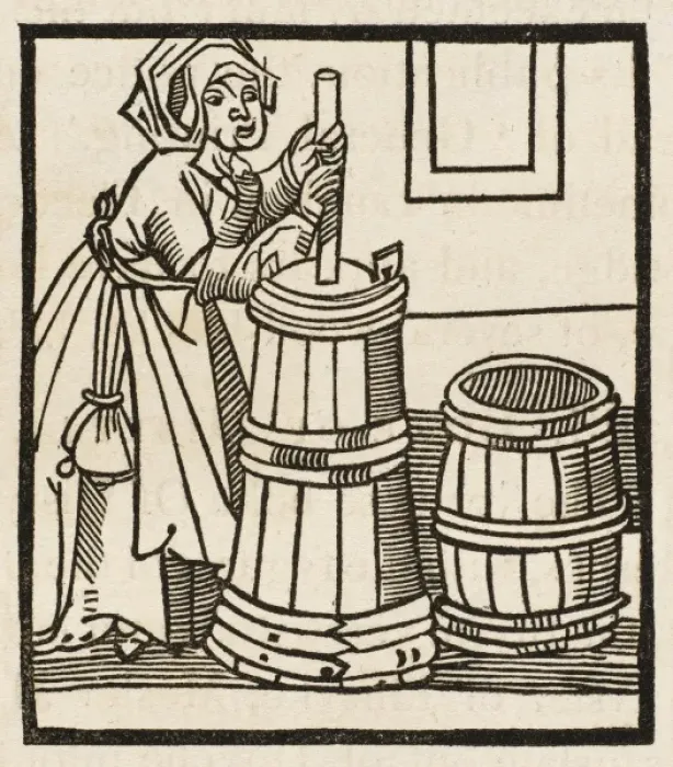 Framed Print : Churning Butter Framed Print : Churning Butter
