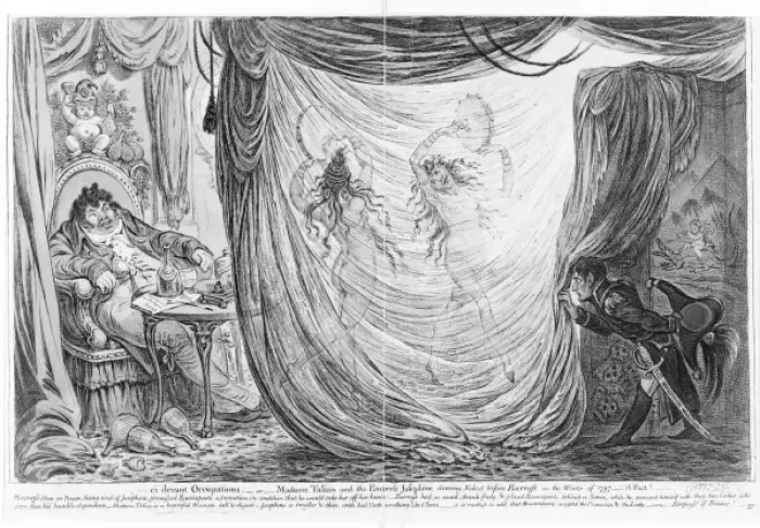 Framed Print : Ci-devant occupations-or-Madame Taliah and the Empress Josep Framed Print : Ci-devant occupations-or-Madame Taliah and the Empress Josep