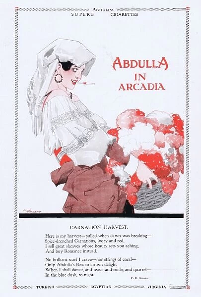 Cigarette advert for Abdulla in Arcadia, London, 1926