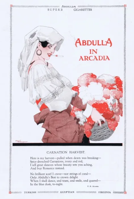 Framed Print : Cigarette advert for Abdulla in Arcadia, London, 1926