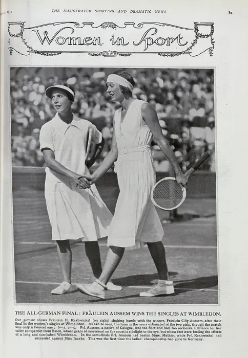 Framed Print : Cilly Aussem and Hilde Krahwinkel at Wimbledon Framed Print : Cilly Aussem and Hilde Krahwinkel at Wimbledon