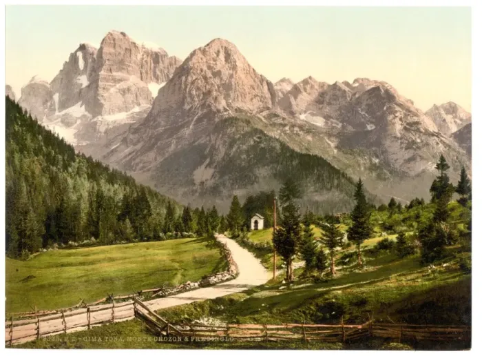 Framed Print : Cima Tosa, Monet Crozon and Fracinglo, Tyrol, Austro-Hungary Framed Print : Cima Tosa, Monet Crozon and Fracinglo, Tyrol, Austro-Hungary