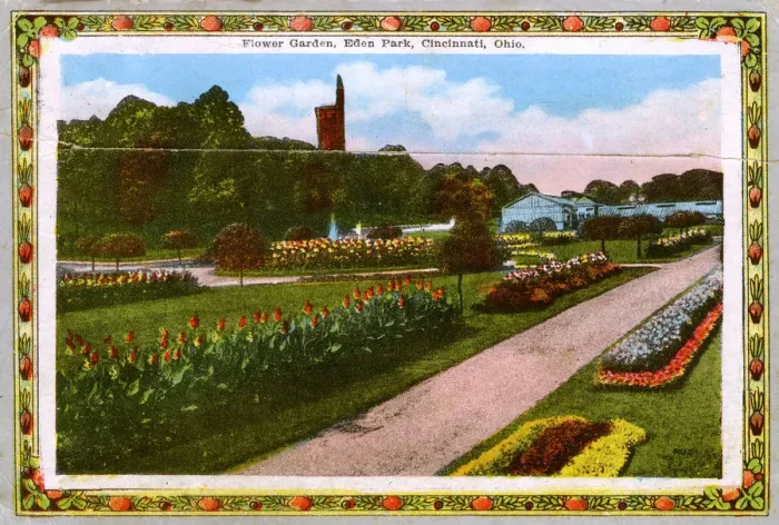 Framed Print : Cincinnati, Ohio, USA - Flower Garden at Eden Park Framed Print : Cincinnati, Ohio, USA - Flower Garden at Eden Park