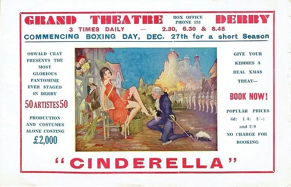 Cinderella Flyer for the Grand Theatre in Derby