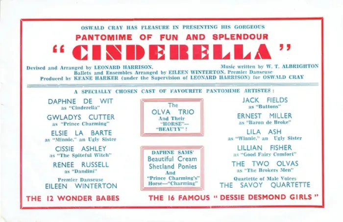 Framed Print : Cinderella Flyer for the Grand Theatre in Derby Framed Print : Cinderella Flyer for the Grand Theatre in Derby