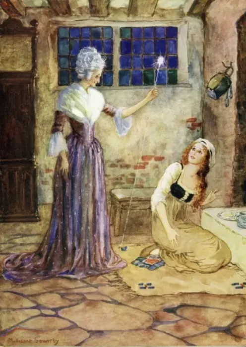 Framed Print : Cinderella by Millicent Sowerby Framed Print : Cinderella by Millicent Sowerby