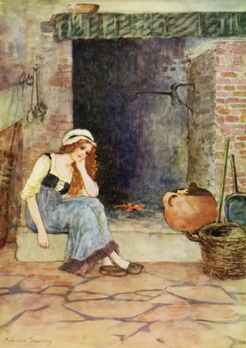 Framed Print : Cinderella by Millicent Sowerby Framed Print : Cinderella by Millicent Sowerby