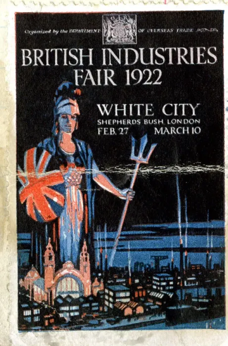 Framed Print : Cinderella stamp, British Industries Fair, White City, 1922 Framed Print : Cinderella stamp, British Industries Fair, White City, 1922