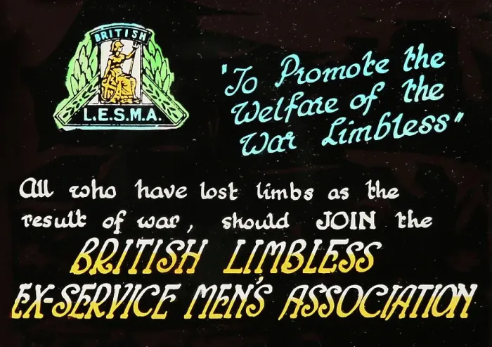 Framed Print : Cinema ad - British Limbless Ex-Servicemen's Association Framed Print : Cinema ad - British Limbless Ex-Servicemen's Association