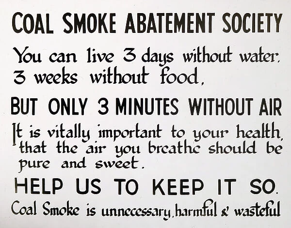 Cinema advertisement for the Coal Smoke Abatement Society