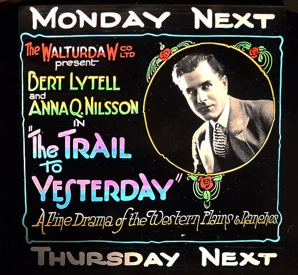 Cinema advertisement for The Trail to Yesterday film