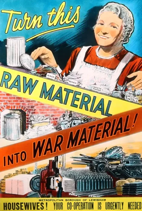 Framed Print : Cinema advertisement for wartime recycling Framed Print : Cinema advertisement for wartime recycling