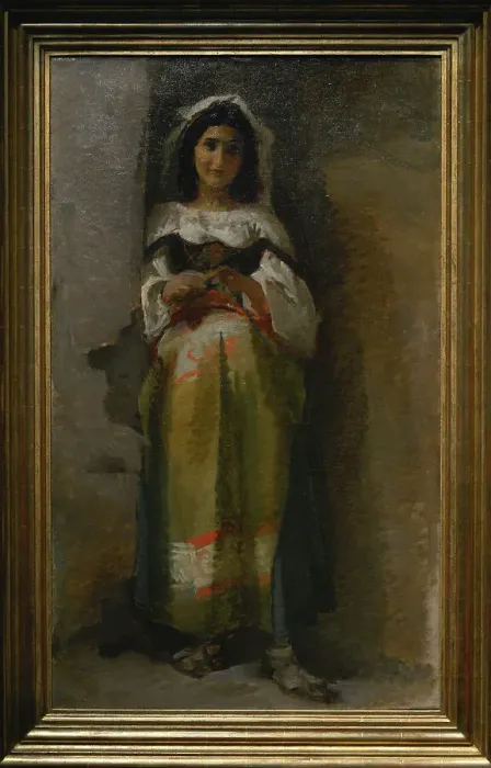 Framed Print : Ciocciara, ca. 1862, by Eduardo Rosales Gallinas Framed Print : Ciocciara, ca. 1862, by Eduardo Rosales Gallinas