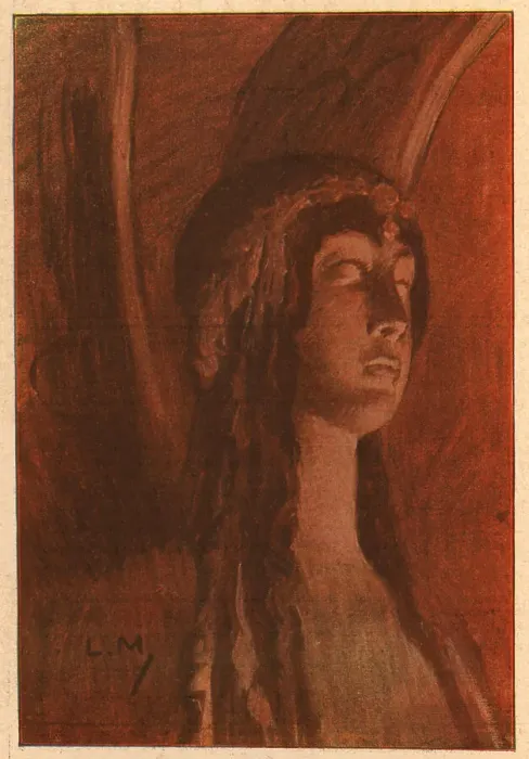 Framed Print : Study. A study of a statuesque angelic being staring blanky forwards. Date: circa 1901 Framed Print : Study. A study of a statuesque angelic being staring blanky forwards. Date: circa 1901