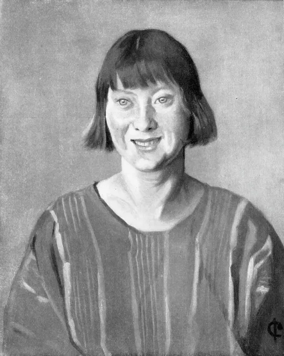 Framed Print : Hetty. Portrait painting of a woman named Hetty who is smiling broadly. Date: circa 1926 Framed Print : Hetty. Portrait painting of a woman named Hetty who is smiling broadly. Date: circa 1926
