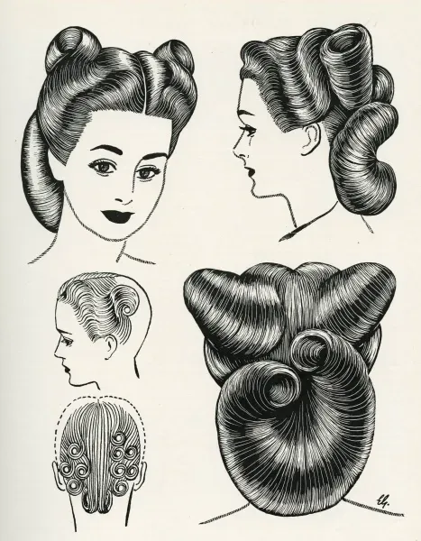 Shoulder Length 1940s Hairstyles Updo Easy Retro Hairstyle Easy