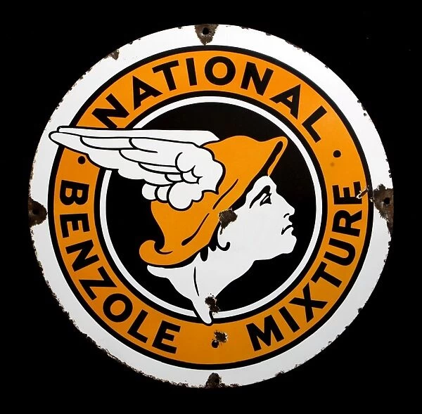 Circular sign for National Benzole Mixture