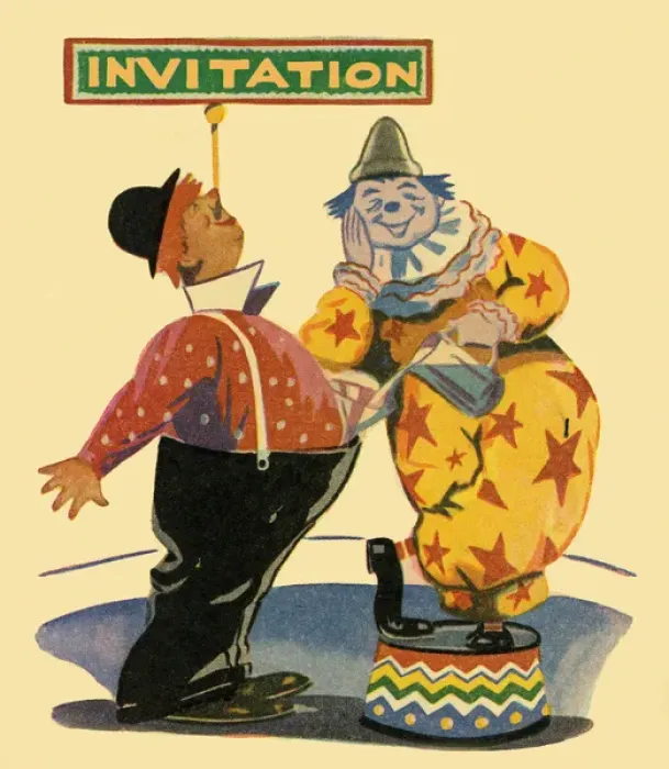 Framed Print : Two circus clowns Framed Print : Two circus clowns