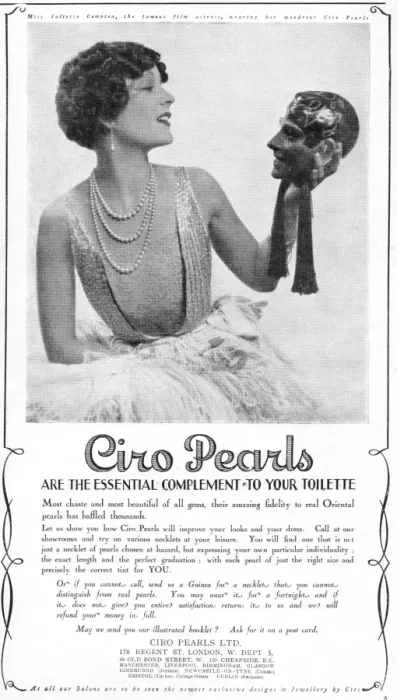 Framed Print : Ciros pearls advert, 1927 Framed Print : Ciros pearls advert, 1927
