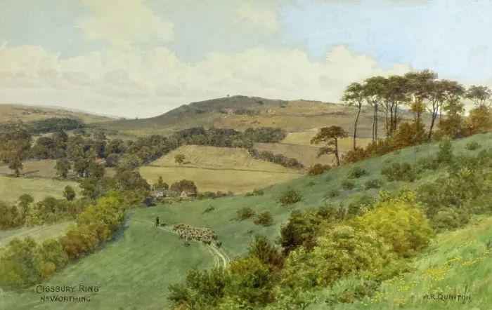 Framed Print : Cissbury Ring, near Worthing, South Downs, Sussex Framed Print : Cissbury Ring, near Worthing, South Downs, Sussex