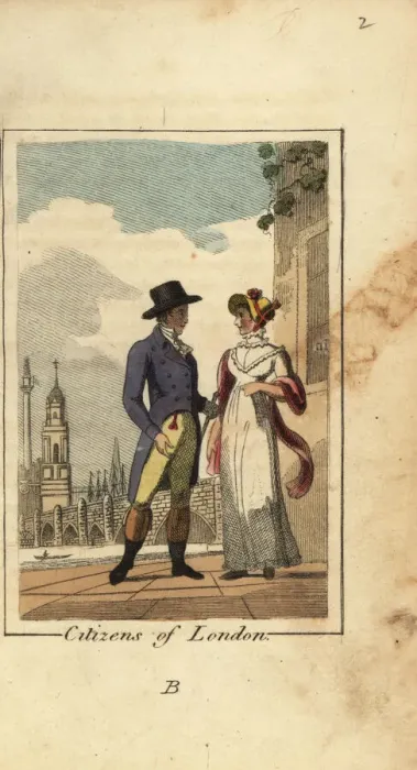 Framed Print : Citizens on London near Westminster Bridge, 1818 Framed Print : Citizens on London near Westminster Bridge, 1818