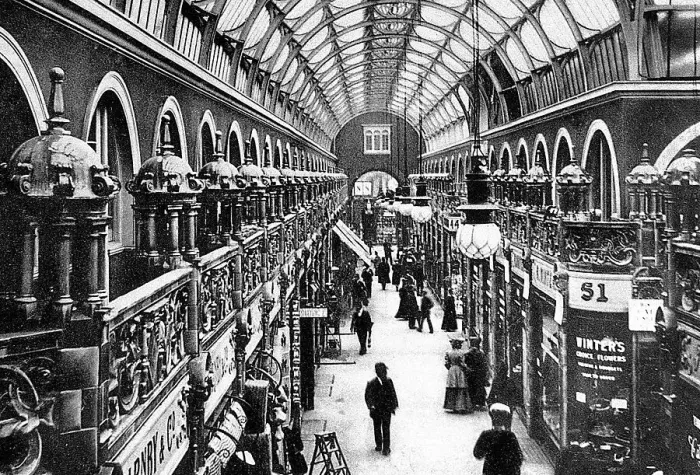 Framed Print : City Arcade, Birmingham early 1900's Framed Print : City Arcade, Birmingham early 1900's