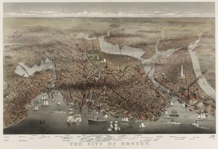 Framed Print : The City of Boston Framed Print : The City of Boston