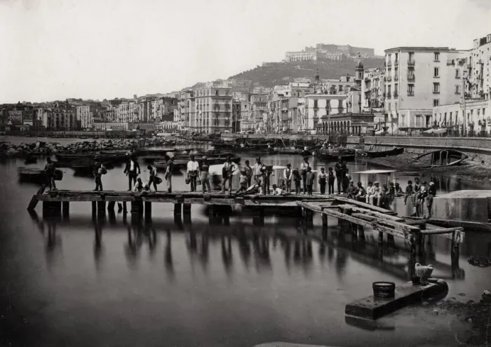 Framed Print : City centre view along the waterfront, Naples Italy Framed Print : City centre view along the waterfront, Naples Italy