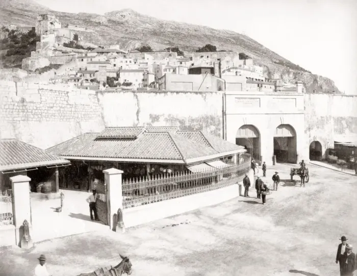 Framed Print : City gateway, Rock of Gibraltar, c. 1880 s Framed Print : City gateway, Rock of Gibraltar, c. 1880 s