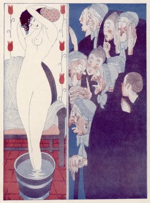 Framed Print : City Girl Bathing 1919 Framed Print : City Girl Bathing 1919