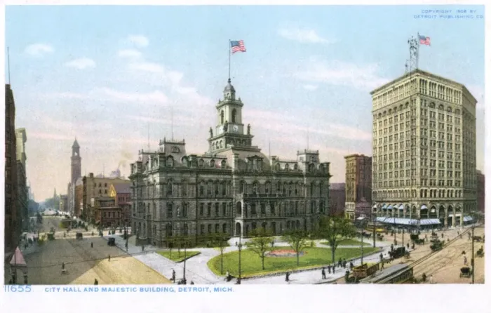 Framed Print : City Hall and Majestic Building, Detroit, Michigan, USA Framed Print : City Hall and Majestic Building, Detroit, Michigan, USA