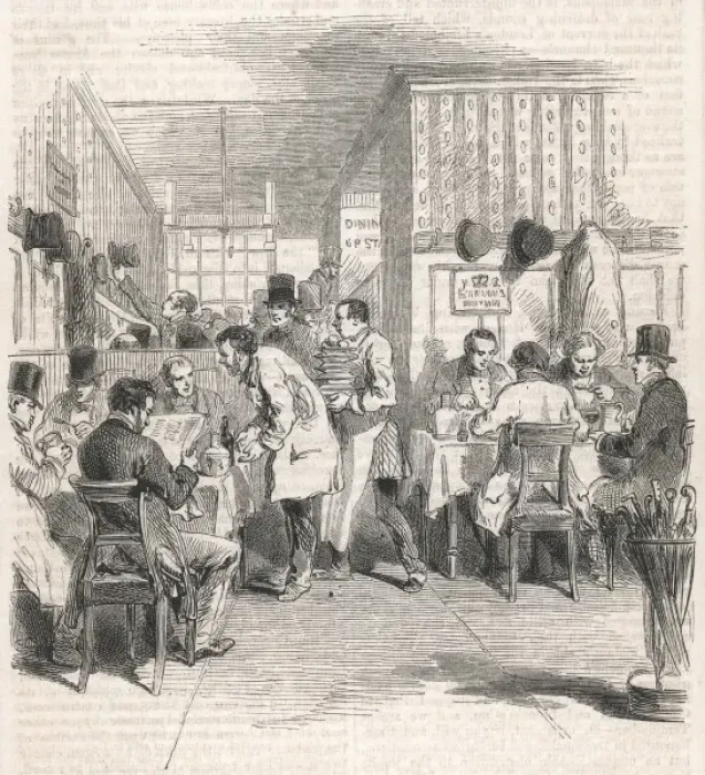 Framed Print : City of London Dining Framed Print : City of London Dining
