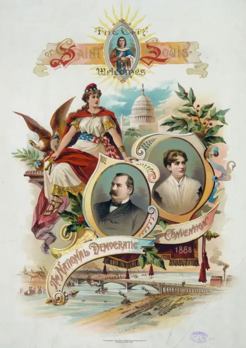 Framed Print : The city of Saint Louis welcomes the National Democratic Con Framed Print : The city of Saint Louis welcomes the National Democratic Con