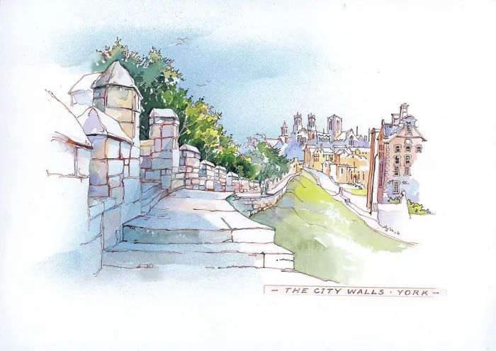 Framed Print : The City Walls, York