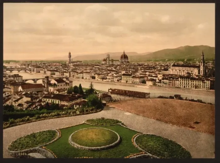 Framed Print : Cityscape view looking toward cathedral, Florence, Italy Framed Print : Cityscape view looking toward cathedral, Florence, Italy