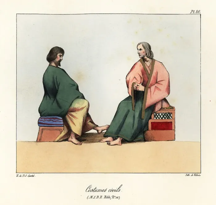 Framed Print : Civil costumes from Bible 10 in the manuscipts of the Bibliotheq Framed Print : Civil costumes from Bible 10 in the manuscipts of the Bibliotheq