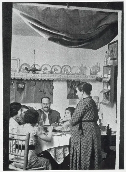 Framed Print : A Civil Guardsman having dinner with his family in their private rooms at a Civil Guard Barracks, Spain, 1936. The Civil Guard were a cross between a military unit and a police force Framed Print : A Civil Guardsman having dinner with his family in their private rooms at a Civil Guard Barracks, Spain, 1936. The Civil Guard were a cross between a military unit and a police force