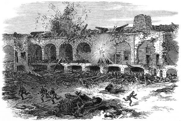 The Civil War in America. The interior of Fort Sumter, Charl