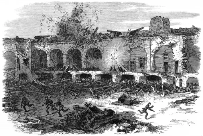 Framed Print : The Civil War in America. The interior of Fort Sumter, Charl Framed Print : The Civil War in America. The interior of Fort Sumter, Charl